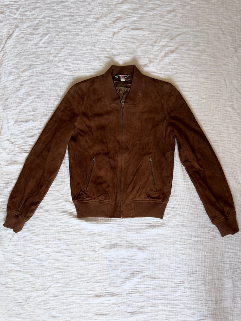 Vintage L.L. Bean Brown Suede Bomber Jacket - Picture 9 of 11